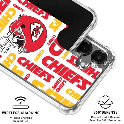 NFL Kansas City Chiefs White Blast Galaxy S26 Clear Case