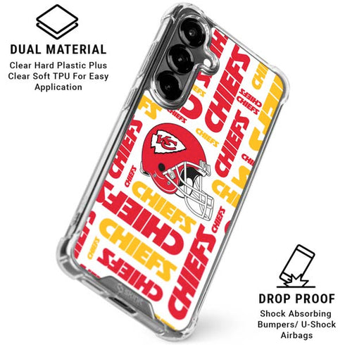 NFL Kansas City Chiefs White Blast Galaxy S26 Clear Case