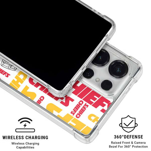 NFL Kansas City Chiefs White Blast Galaxy S26 Ultra Clear Case