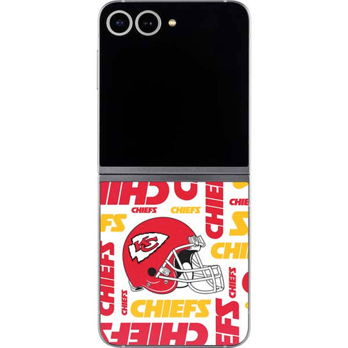 NFL Kansas City Chiefs White Blast Galaxy Z Flip6 Skin