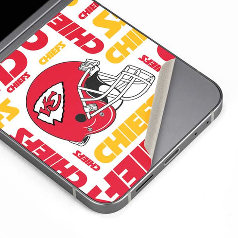 NFL Kansas City Chiefs White Blast Galaxy Z Flip6 Skin