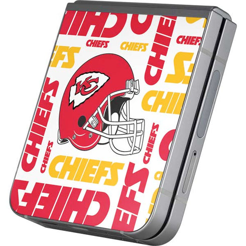 NFL Kansas City Chiefs White Blast Galaxy Z Flip6 Skin