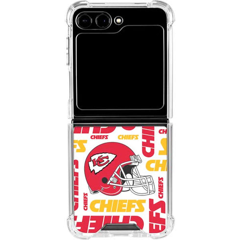 NFL Kansas City Chiefs White Blast Galaxy Z Flip6 Clear Case
