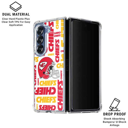 NFL Kansas City Chiefs White Blast Galaxy Z Fold6 Clear Case