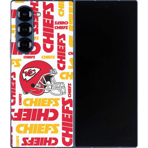 NFL Kansas City Chiefs White Blast Galaxy Z Fold6 Skin