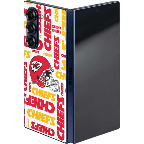 NFL Kansas City Chiefs White Blast Galaxy Z Fold6 Skin