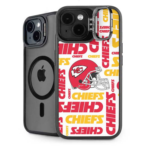 NFL Kansas City Chiefs White Blast iPhone 14 Kickstand Case
