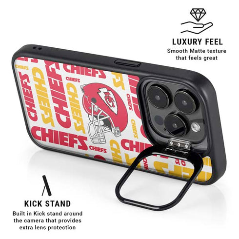 NFL Kansas City Chiefs White Blast iPhone 14 Pro Max Kickstand Case