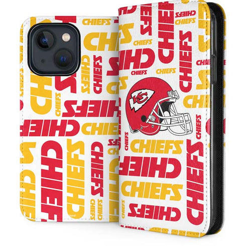 NFL Kansas City Chiefs White Blast iPhone 15 Folio Case