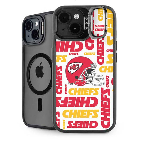 NFL Kansas City Chiefs White Blast iPhone 15 Kickstand Case