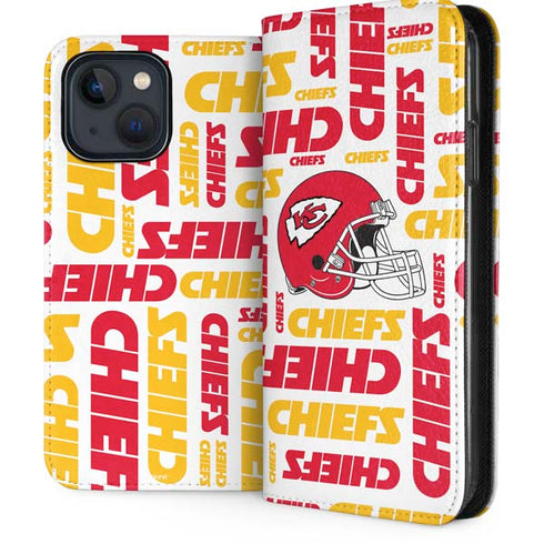 NFL Kansas City Chiefs White Blast iPhone 15 Plus Folio Case