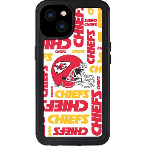NFL Kansas City Chiefs White Blast iPhone 15 Plus Waterproof Case