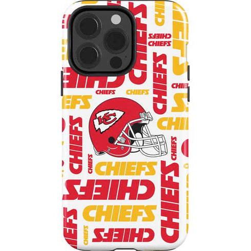 NFL Kansas City Chiefs White Blast iPhone 15 Pro Impact Case