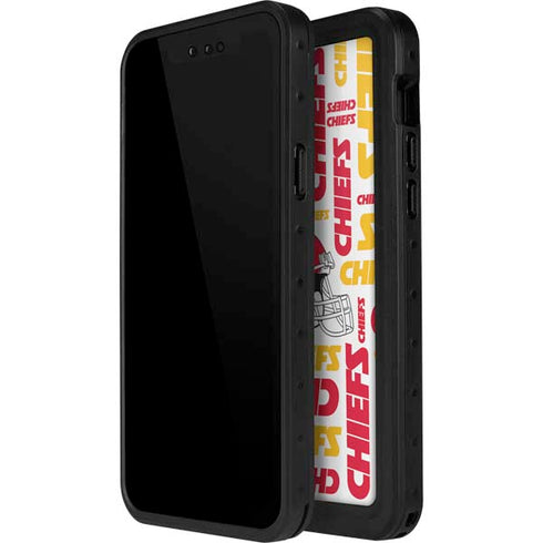 NFL Kansas City Chiefs White Blast iPhone 15 Pro Waterproof Case
