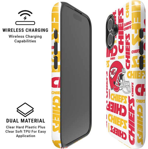 NFL Kansas City Chiefs White Blast iPhone 16 Magsafe Impact Case