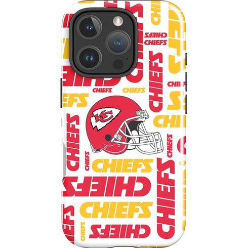 NFL Kansas City Chiefs White Blast iPhone 16 Pro Impact Case