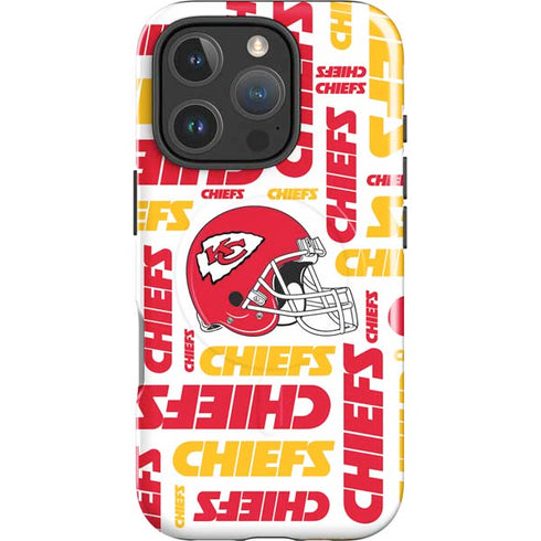 NFL Kansas City Chiefs White Blast iPhone 16 Pro Magsafe Impact Case