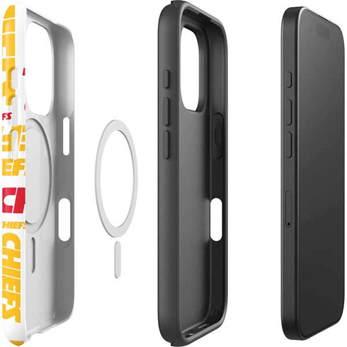 NFL Kansas City Chiefs White Blast iPhone 16 Pro Magsafe Impact Case