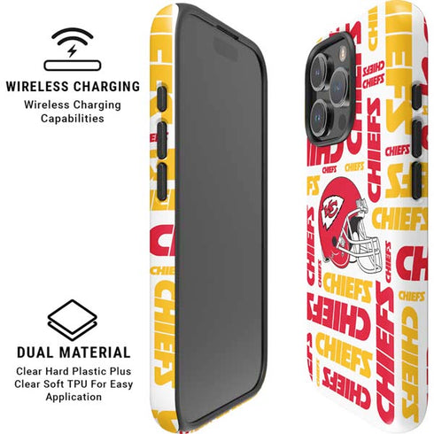 NFL Kansas City Chiefs White Blast iPhone 16 Pro Magsafe Impact Case