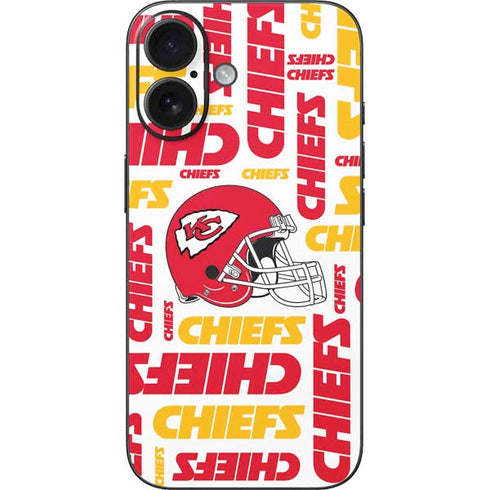 NFL Kansas City Chiefs White Blast iPhone 16 Skin