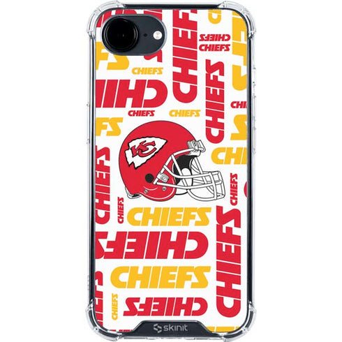 NFL Kansas City Chiefs White Blast iPhone 16e Clear Case
