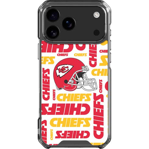 NFL Kansas City Chiefs White Blast iPhone 18 Pro Max Clear Case