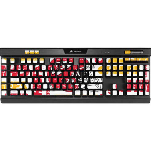 NFL Kansas City Chiefs White Blast K95 RGB PLATINUM Mechanical Gaming Keyboard Skin