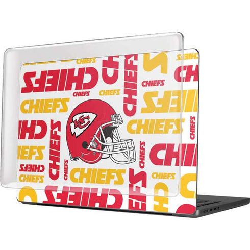 NFL Kansas City Chiefs White Blast MacBook Pro 14in (2021-24) Case plus Skin