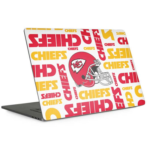 NFL Kansas City Chiefs White Blast MacBook Skins