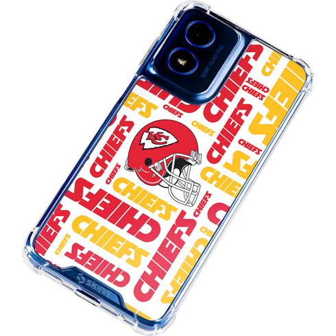 NFL Kansas City Chiefs White Blast Moto G 5G (2024) Clear Case
