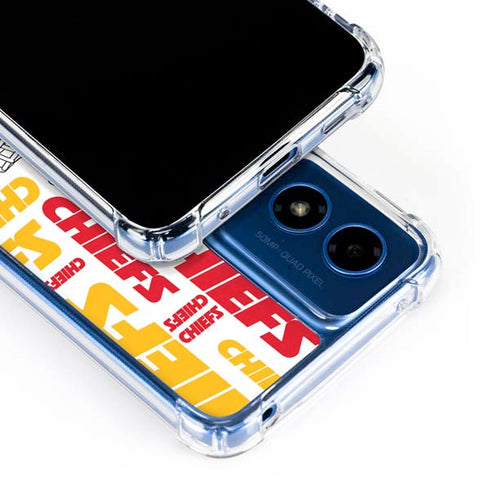 NFL Kansas City Chiefs White Blast Moto G 5G (2024) Clear Case