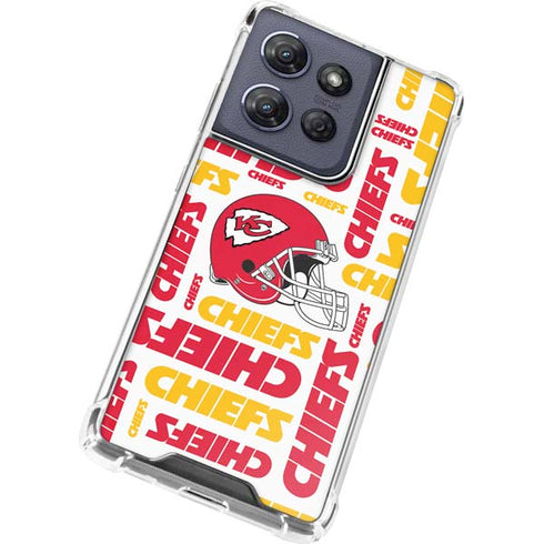 NFL Kansas City Chiefs White Blast Moto G Power 5G (2025) Clear Case