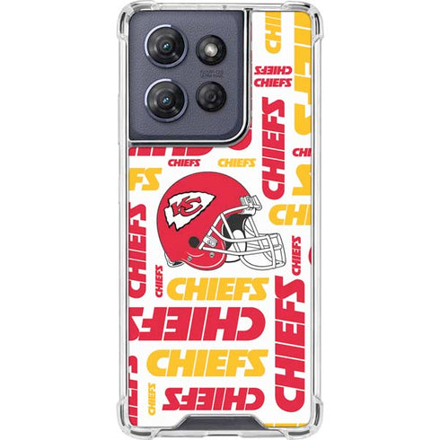 NFL Kansas City Chiefs White Blast Moto G Stylus 5G (2025) Clear Case