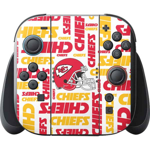NFL Kansas City Chiefs White Blast Nintendo Switch 2 (2025) with Joy-Con Skin
