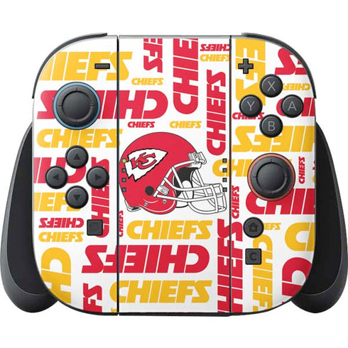NFL Kansas City Chiefs White Blast Nintendo Skins