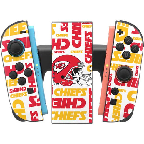 NFL Kansas City Chiefs White Blast Nintendo Switch 2 (2025) Joy-Con Controller Skin