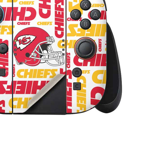 NFL Kansas City Chiefs White Blast Nintendo Switch 2 (2025) Joy-Con Controller Skin