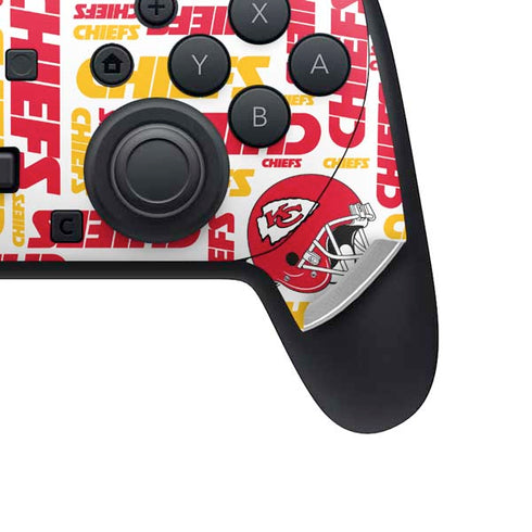 NFL Kansas City Chiefs White Blast Nintendo Switch 2 (2025) Pro Controller Skin