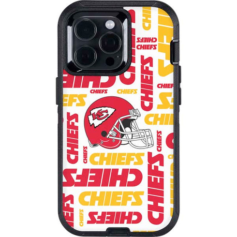 NFL Kansas City Chiefs White Blast Otterbox Defender iPhone Skin