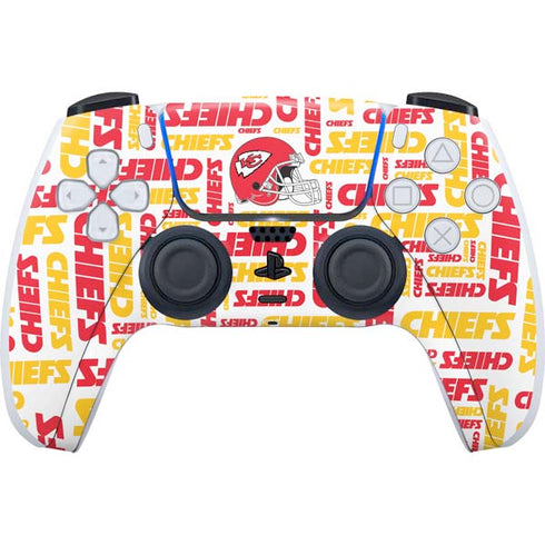 NFL Kansas City Chiefs White Blast PlayStation PS5 Skins