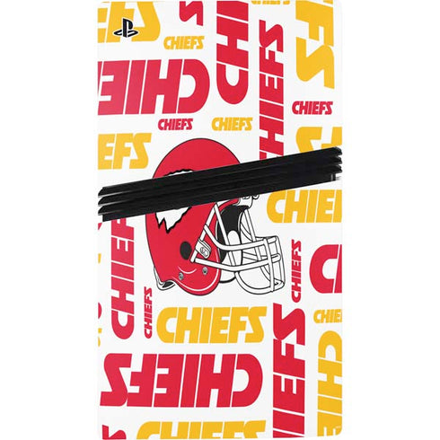 NFL Kansas City Chiefs White Blast PS5 Pro Disk Bundle Skin