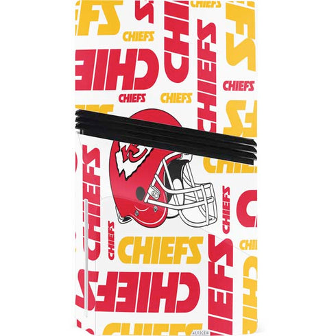 NFL Kansas City Chiefs White Blast PS5 Pro Disk Console Skin