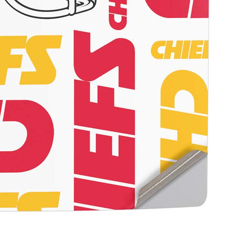 NFL Kansas City Chiefs White Blast PS5 Pro Disk Console Skin