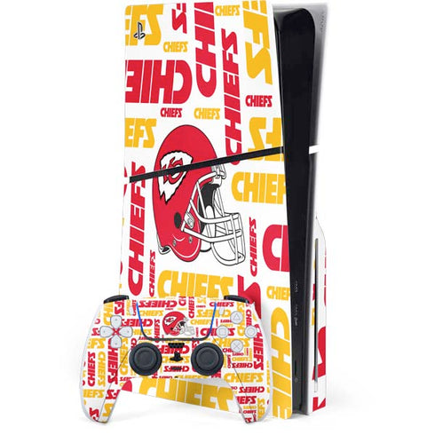 NFL Kansas City Chiefs White Blast PlayStation PS5 Skins