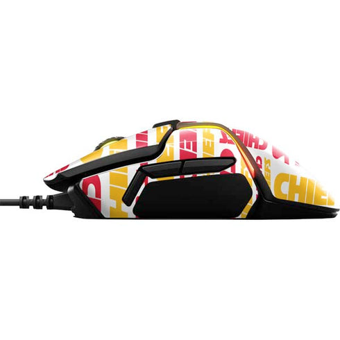 NFL Kansas City Chiefs White Blast SteelSeries Rival 600 Gaming Mouse Skin