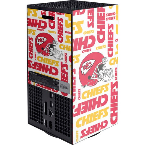 NFL Kansas City Chiefs White Blast XBox Series X Digital Edition Console Skin