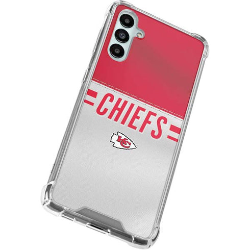 NFL Kansas City Chiefs White Striped Gabb Phone 4 Clear Case