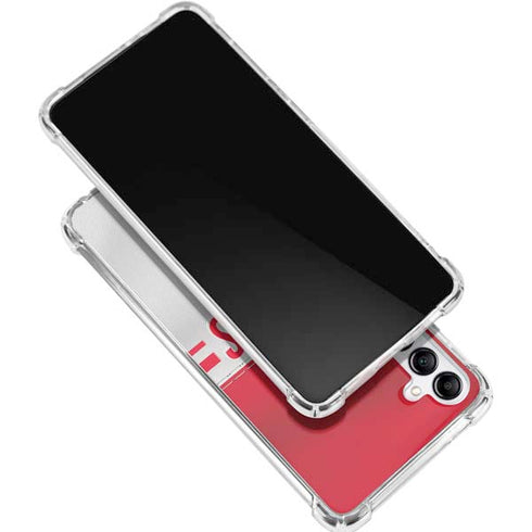 NFL Kansas City Chiefs White Striped Gabb Phone 4 Clear Case