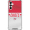 NFL Kansas City Chiefs White Striped Galaxy A16 5G Clear Case