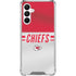 NFL Kansas City Chiefs White Striped Galaxy A16 5G Clear Case